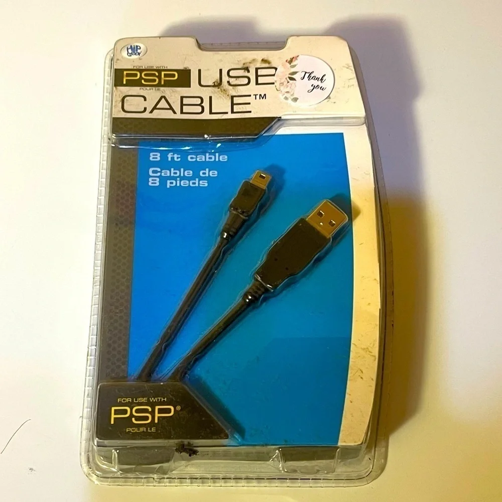 PSP USB Cable 8 ft - Connect, Download, and Play New in Box